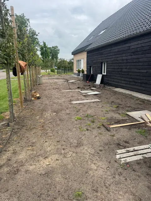 Het terrein voor de aanleg