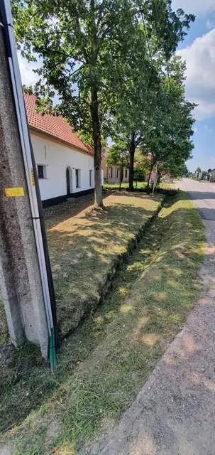 Werkzaamheden langs de bebouwing